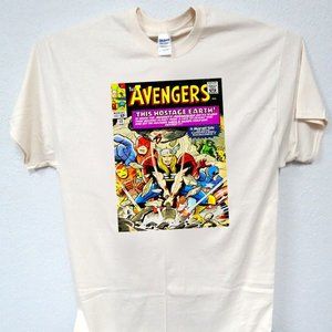 AVENGERS, THIS HOSTAGE EARTH COMIC BOOK COVER MENS TEE T-156